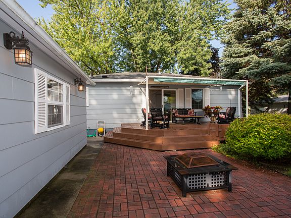 Brick Patio with Fireplace