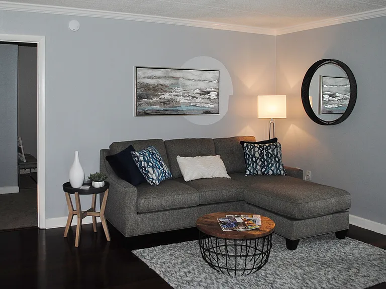 Living room staged