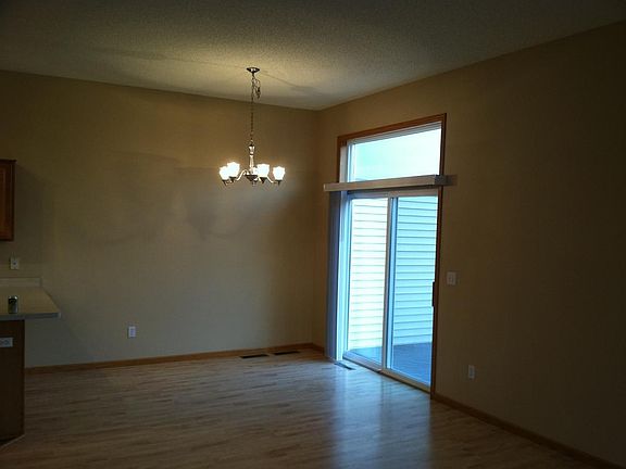 Dining room with door to deck