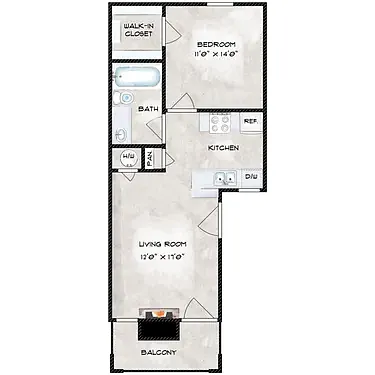 Floor plan ONE -BEDROOM