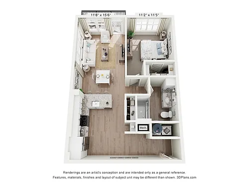 Floor plan A1B - Aqua