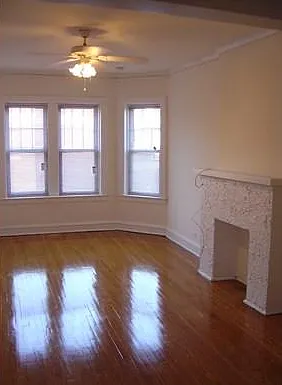 Living Room with Decorative Fireplace