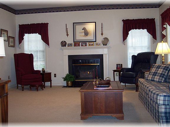 Living room with gas fireplace