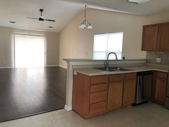 View From Kitchen to Patio Door