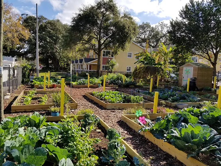 Live next to this peaceful garden.