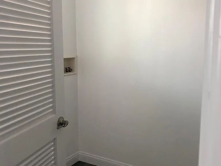 Closet room hook up for washer and dryer.