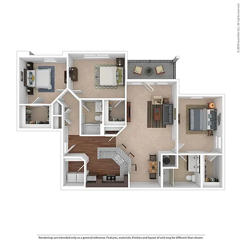 Floor plan Three Bedroom Craftsman Select