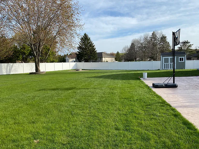 Fenced yard