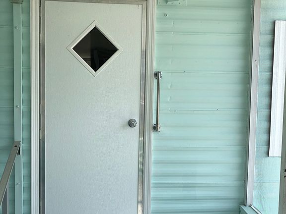 Front door off porch