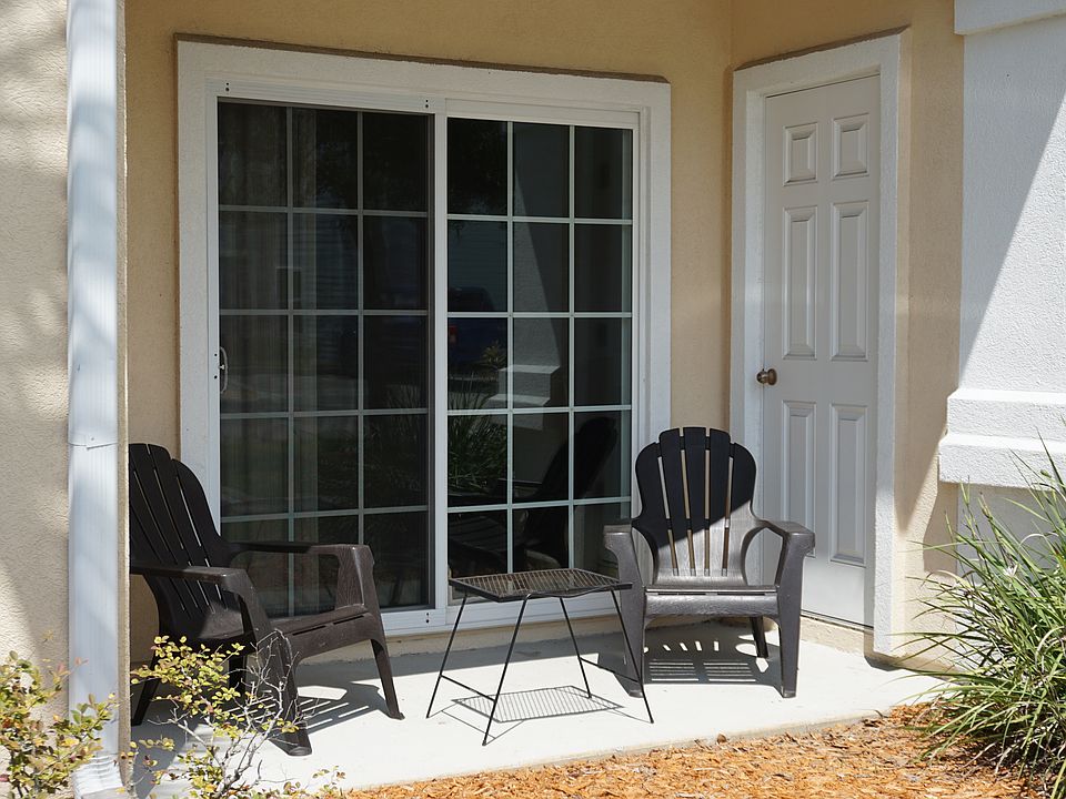 Peaceful patio with storage 