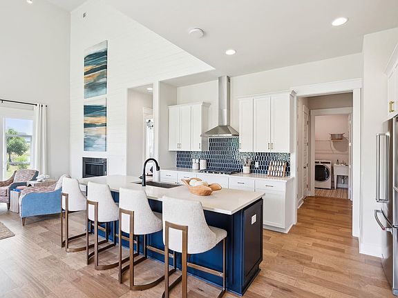 The kitchen detail of the Towson single family home by Brookfield Residential at Nexton.