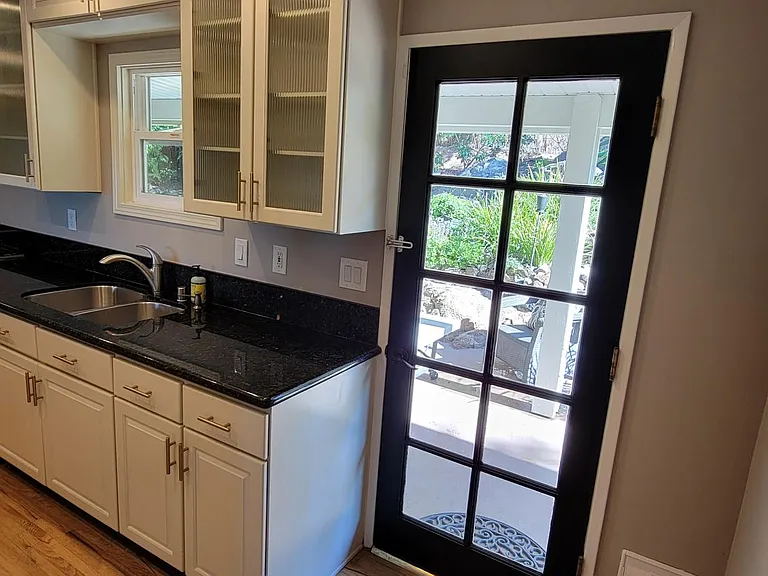 French door to backyard