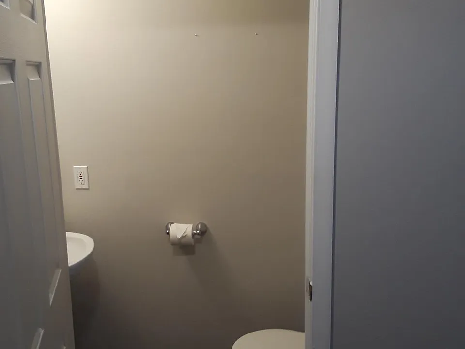 Half bath off entryway