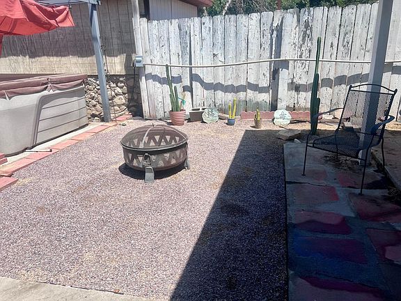Back yard, spa not included