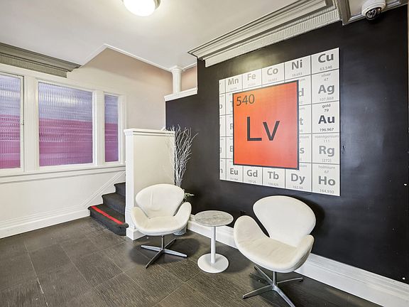 Lobby with two armchairs and coffee table