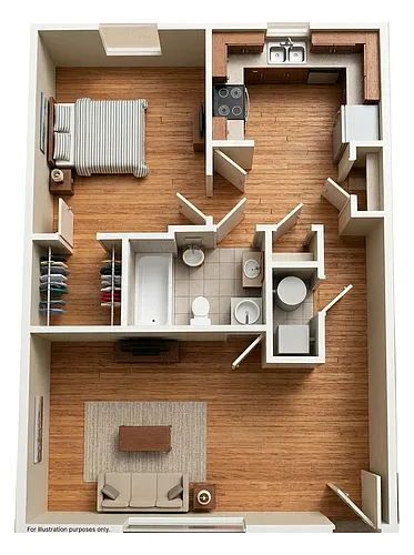 Floor plan 1 bedroom