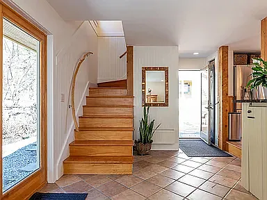 kitchen to den transition