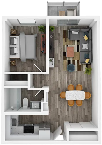 Floor plan 1 Bedroom - C