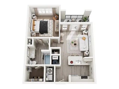 Floor plan A1 - 1X1