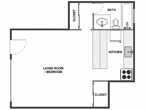 Floor plan Studio: Type C