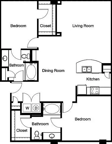 Gallery At Turtle Creek - B2E - 2 Beds - 2 Baths - 1194 Sq. ft.