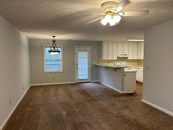 Front door looking to living, dining, and kitchen