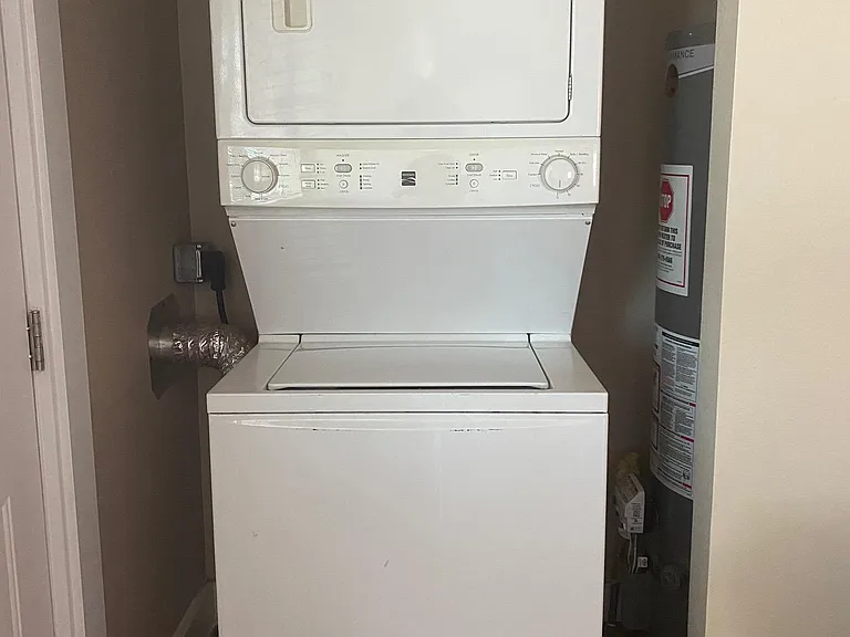 Inside stacked laundry