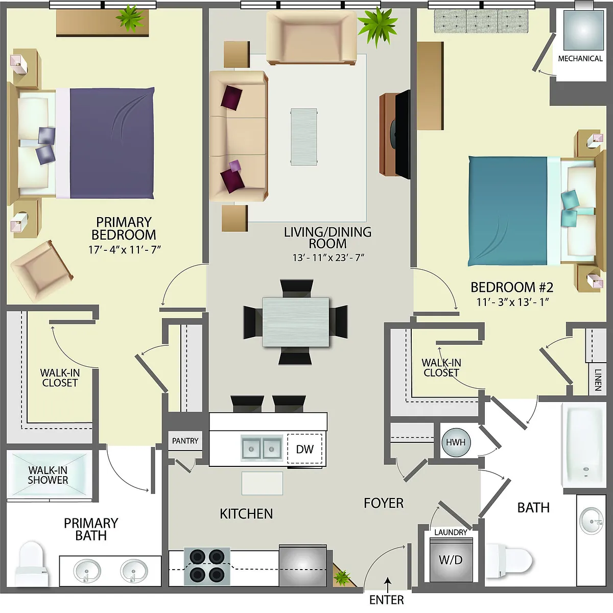 Floor plan 2M-X