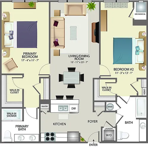 Floor plan 2M-X