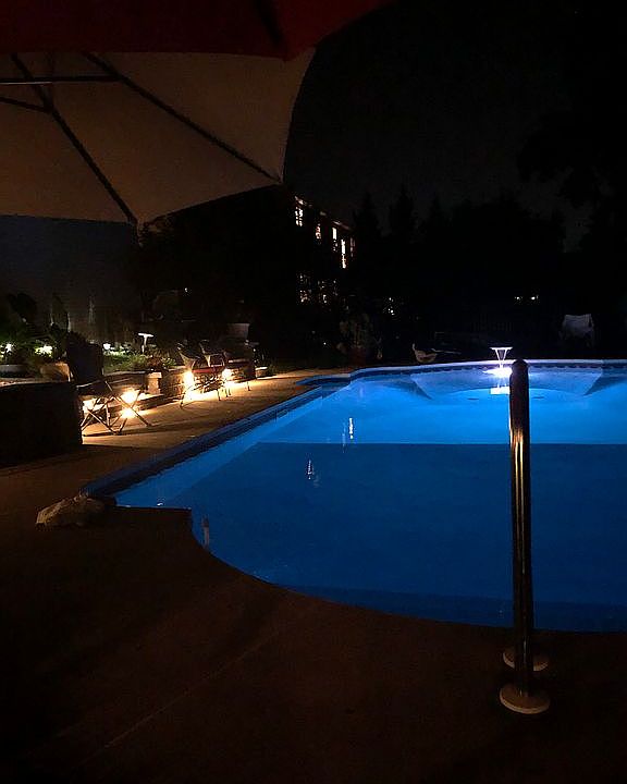 Love pool at night