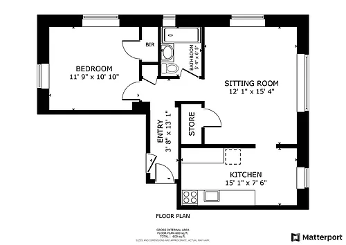 Floor plan 1 Bedroom