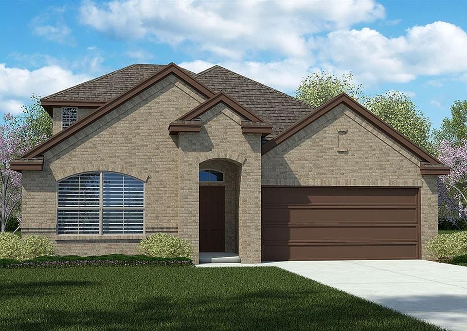 D.R. Horton's Sante Fe Floorplan Elevation F. Photos shown here may not depict the specified home & features included are for illustration purposes only