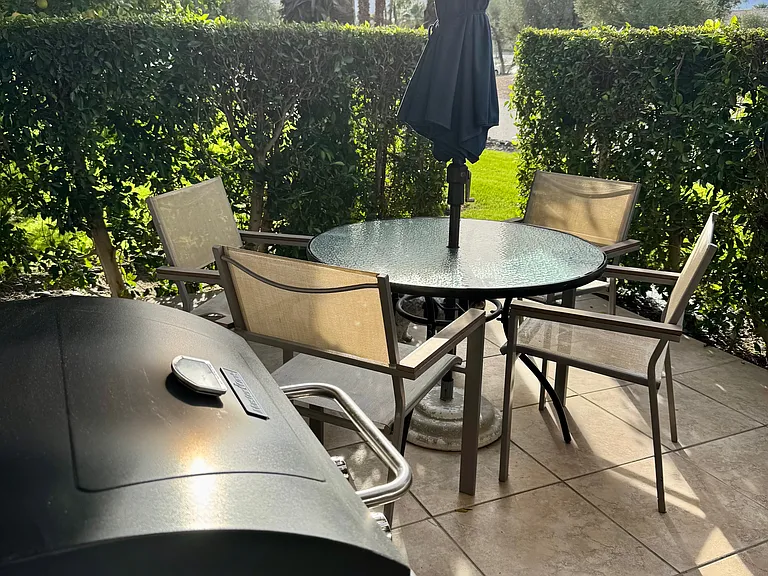 BBQ & seating.