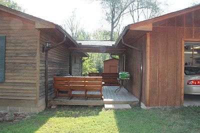 11x20 deck with a 6' connect'g roof to garage.