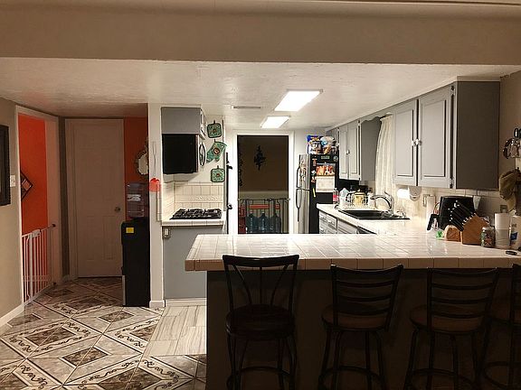 Kitchen open to front room 