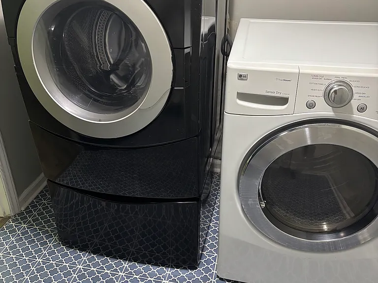 Laundry room in basement