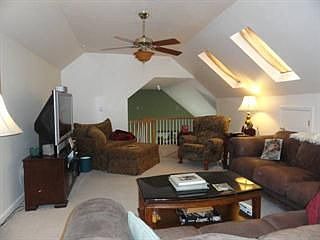 Loft with skylights