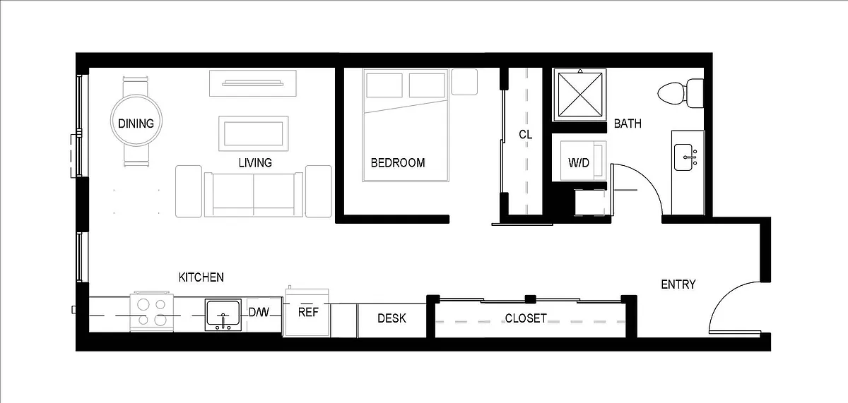 Floor plan U1B - U1B.1