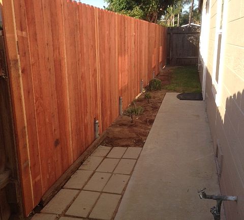 Side Yard Entrance and patio
