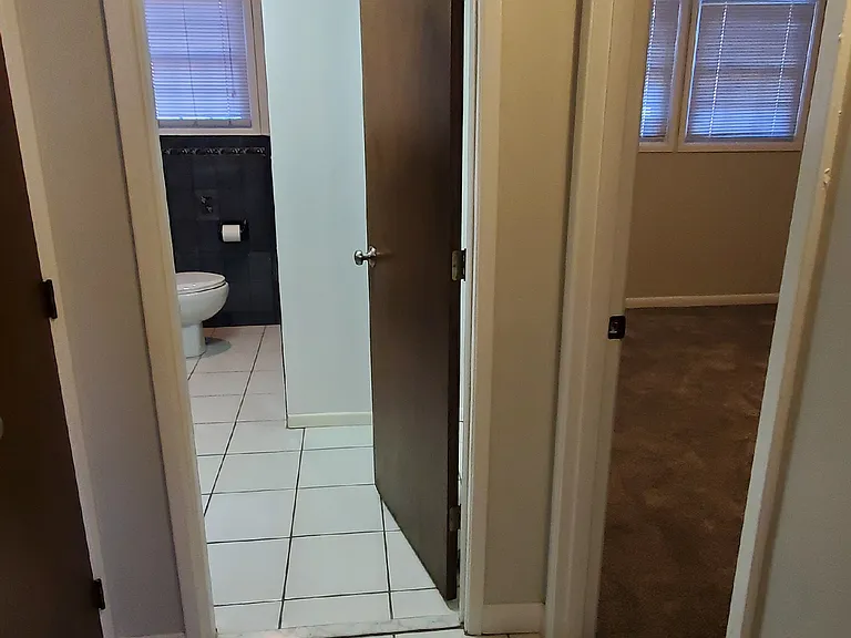 View From Master Bedroom,
 Guest Bedroom to the right.
 Small linen closet to the left.