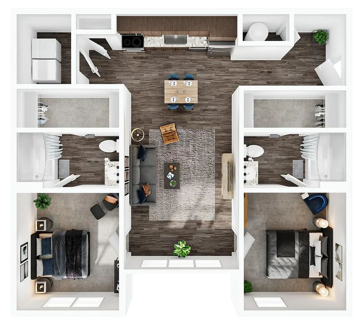 Floor plan 2BR/2BA