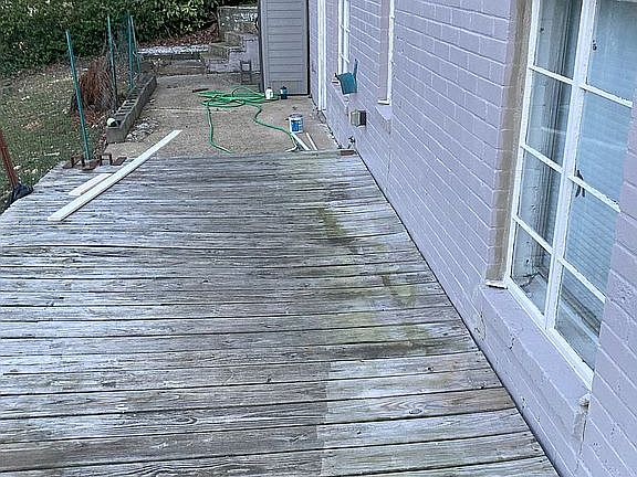 Back Deck at basement door