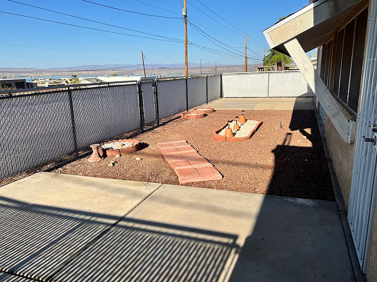 Fenced in patios (South facing)