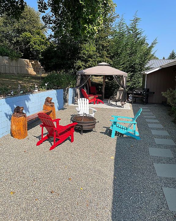 Fire pit/barbecue area