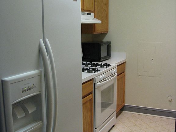 kitchen with updated refridgerator