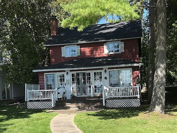 Front of cottage-facing lake