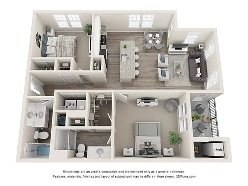 Floor plan Merion Renovated