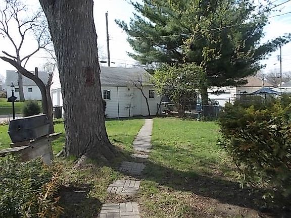 shady fenced backyard