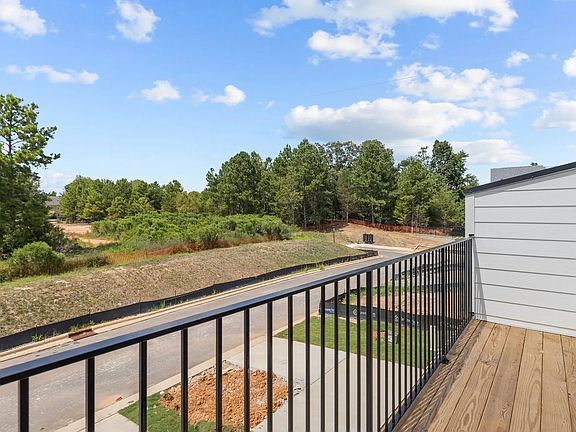 Exterior photo, view from sitting deck facing District Ct
