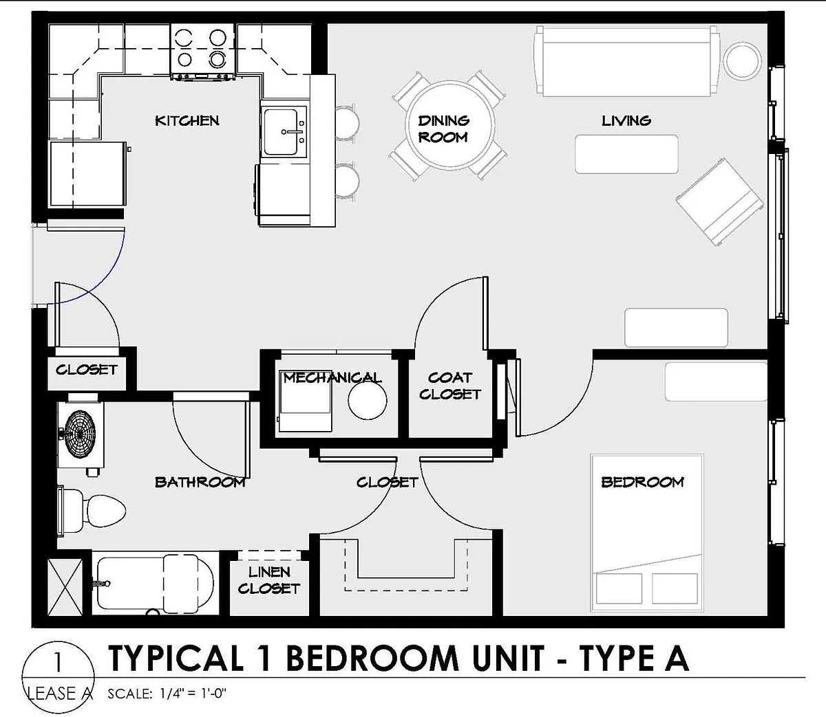 Floor plan 1 Bedroom